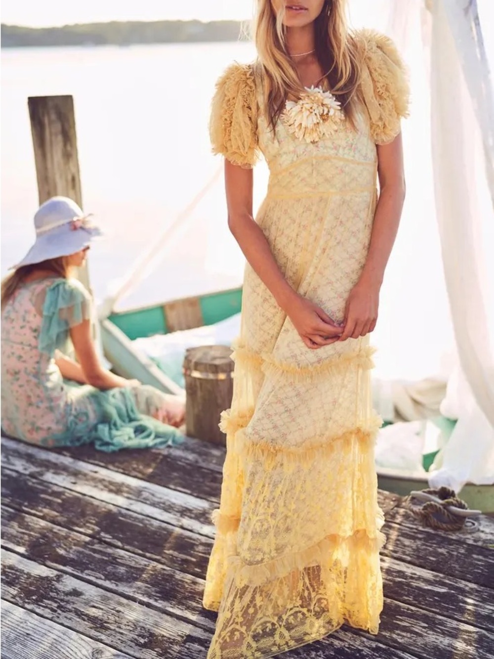 LoveShack Fancy Ruffled Maxi Dress
